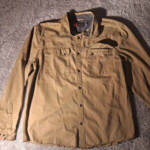 The American Outdoorsman Mens XXL Tan Button Down Long Sleeve Shirt Fall Winter